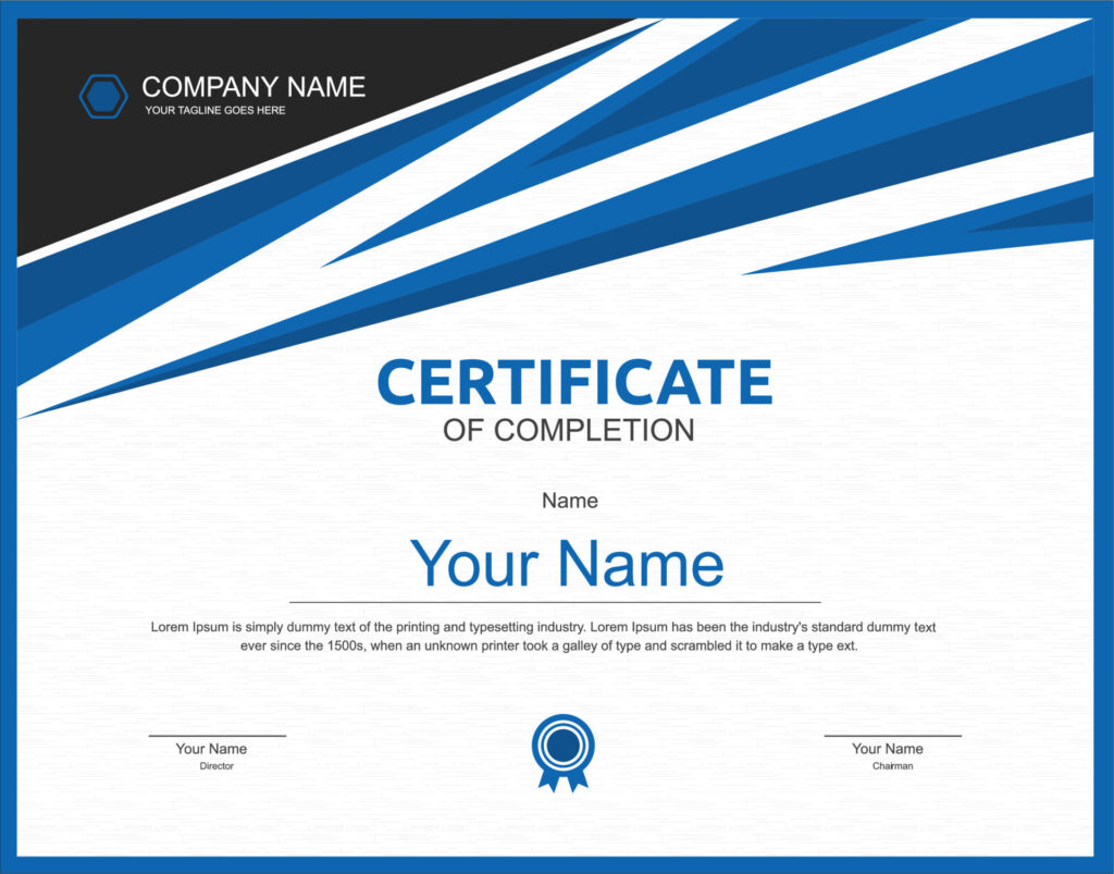 blue-white-background-certificate-template-design-free-vector